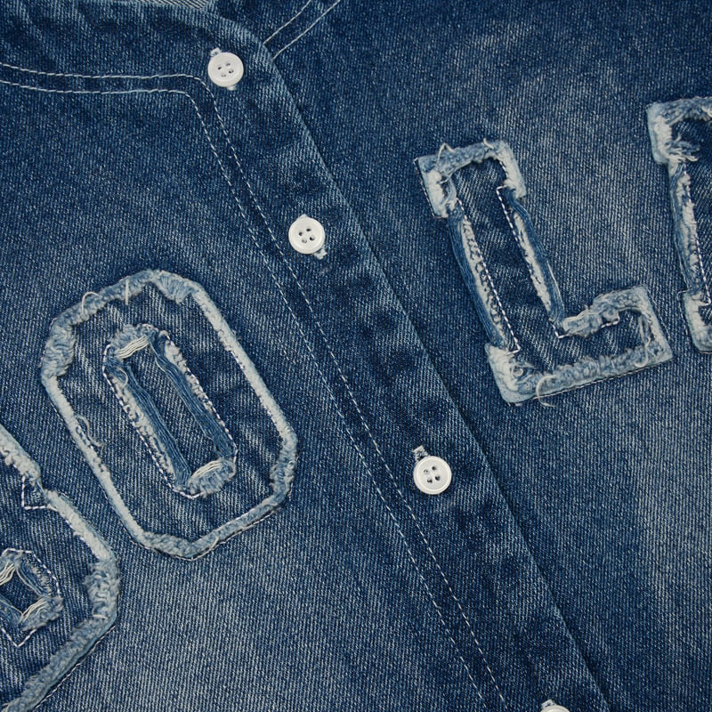Fork Chips - Korean Children Fashion - #kidsstore - Bold Denim Shirt - 5