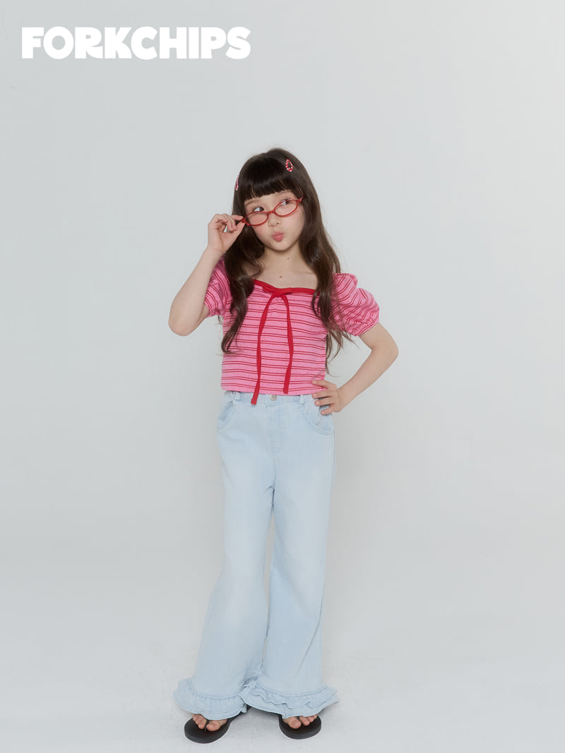 Fork Chips - Korean Children Fashion - #kidsstore - Jelly Puff Tee - 9