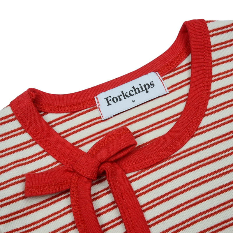 Fork Chips - Korean Children Fashion - #kidzfashiontrend - Lucky Tie Tee - 5