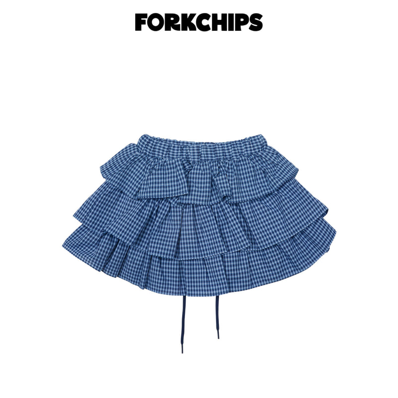 Fork Chips - Korean Children Fashion - #kidsstore - Noir Tiered Skirt - 4