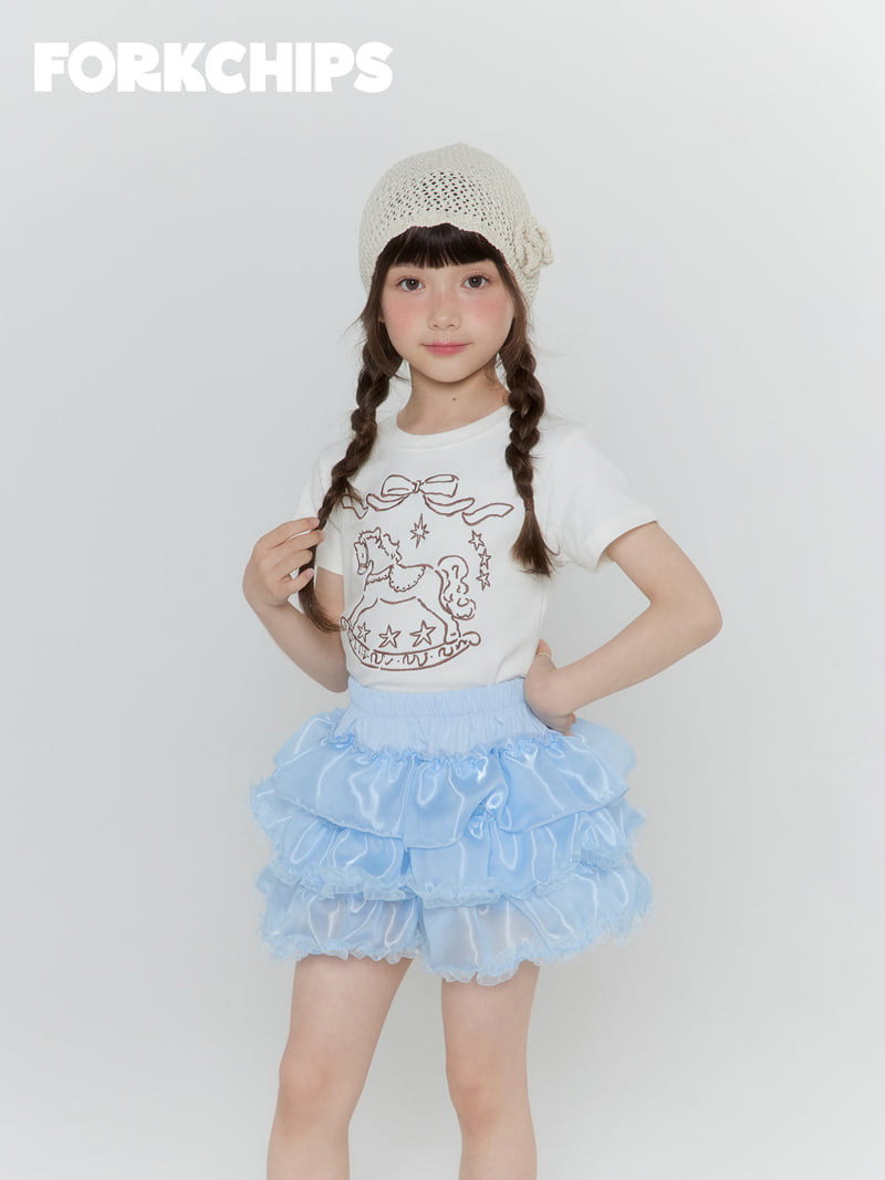 Fork Chips - Korean Children Fashion - #kidzfashiontrend - Candy Tiered Skirt - 8