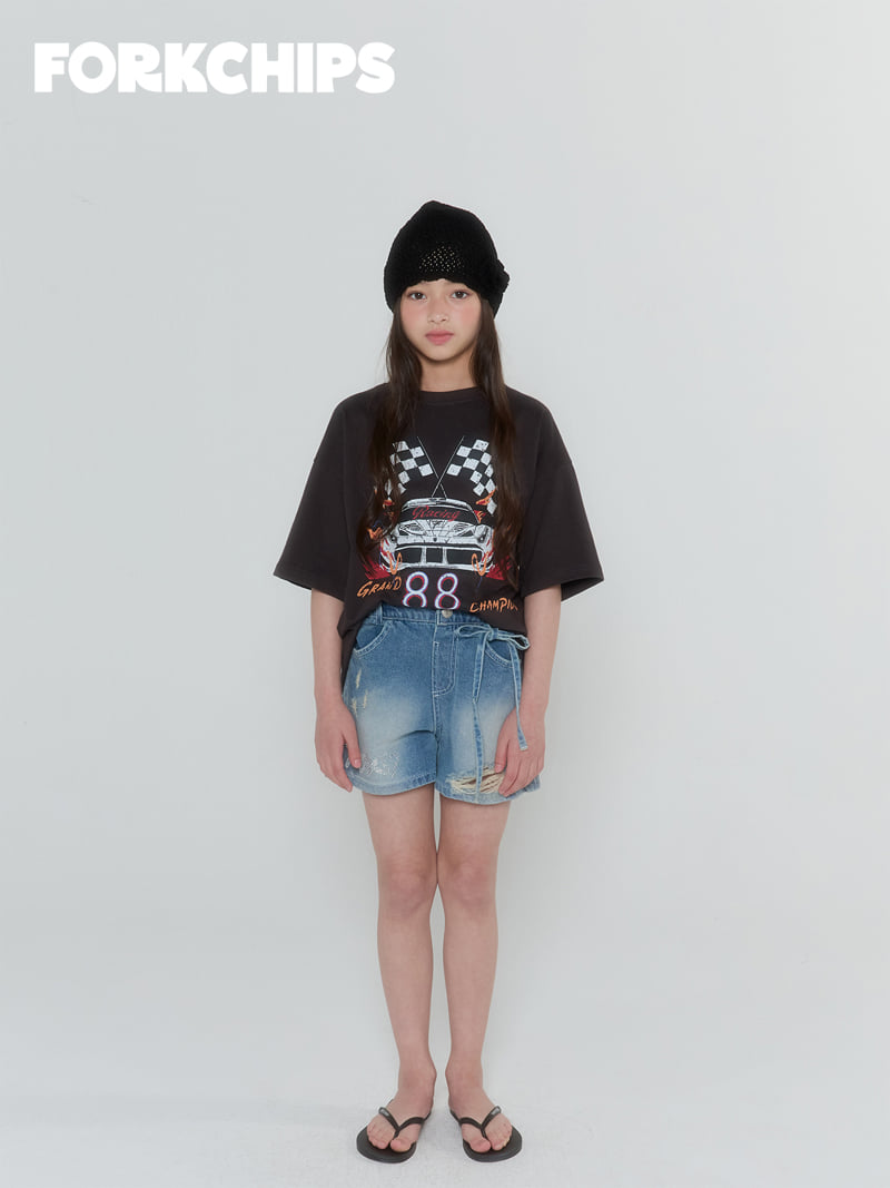 Fork Chips - Korean Children Fashion - #kidzfashiontrend - XO Vintage Shorts - 7