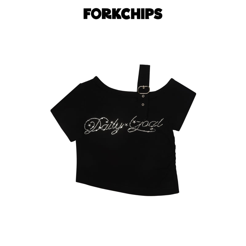 Fork Chips - Korean Children Fashion - #littlefashionista - Crown Shoulder Tee - 3