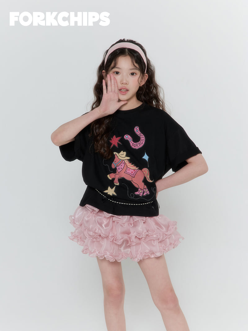 Fork Chips - Korean Children Fashion - #littlefashionista - Cowboy Tee - 11