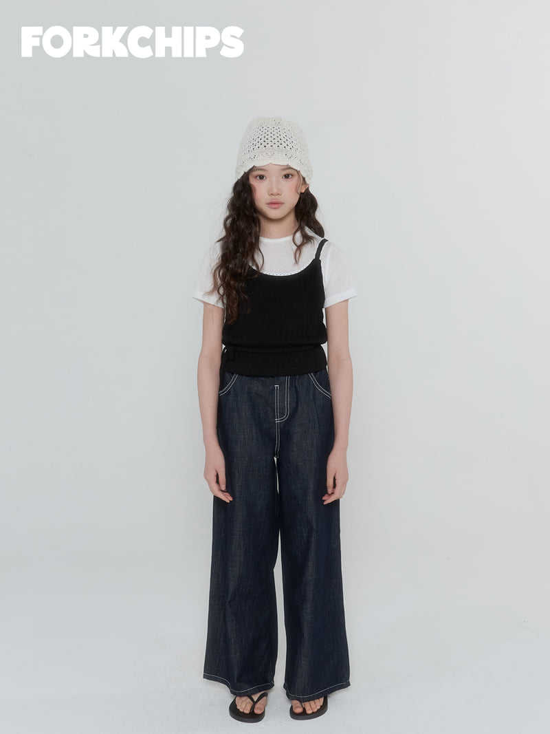 Fork Chips - Korean Children Fashion - #littlefashionista - Berry Bustier - 11