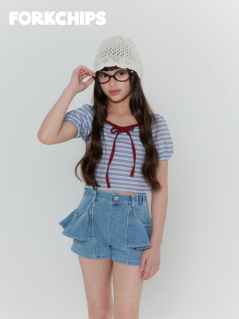 Fork Chips - Korean Children Fashion - #littlefashionista - Jelly Puff Tee - 12