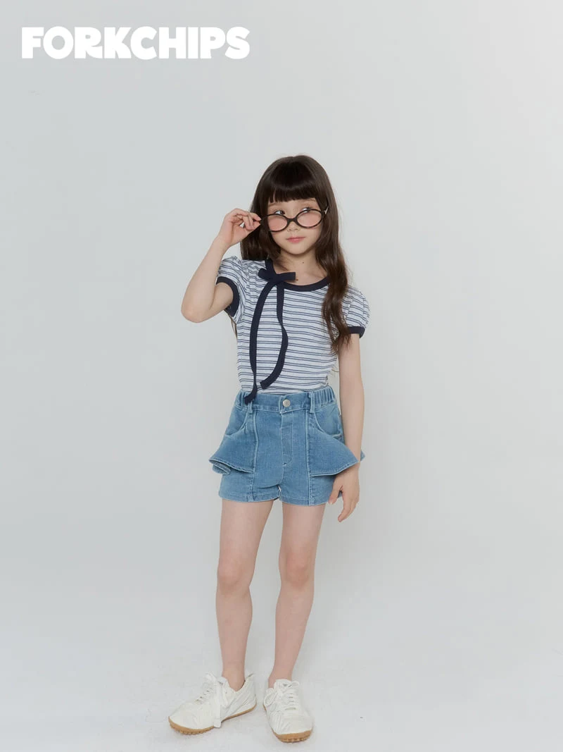 Fork Chips - Korean Children Fashion - #magicofchildhood - Lucky Tie Tee - 8