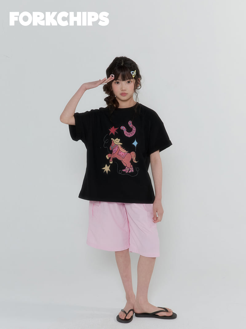Fork Chips - Korean Children Fashion - #magicofchildhood - Snap Bermuda Pants - 11