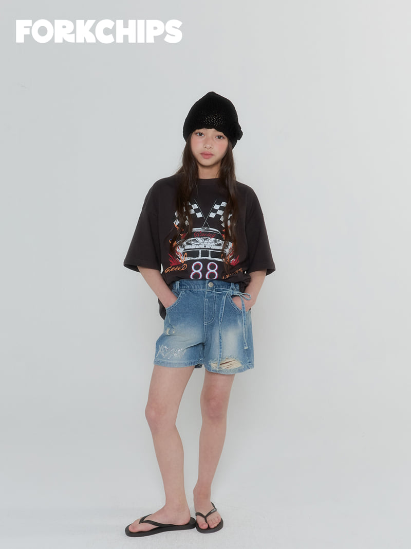 Fork Chips - Korean Children Fashion - #magicofchildhood - XO Vintage Shorts - 10