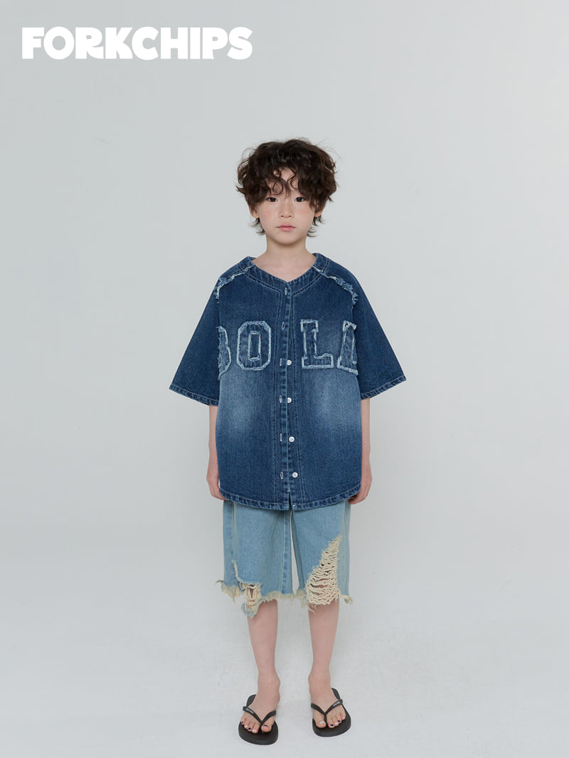 Fork Chips - Korean Children Fashion - #magicofchildhood - Bold Denim Shirt - 9