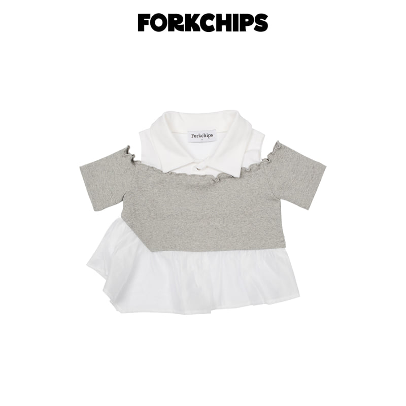 Fork Chips - Korean Children Fashion - #magicofchildhood - Paper Shoulder Tee - 3