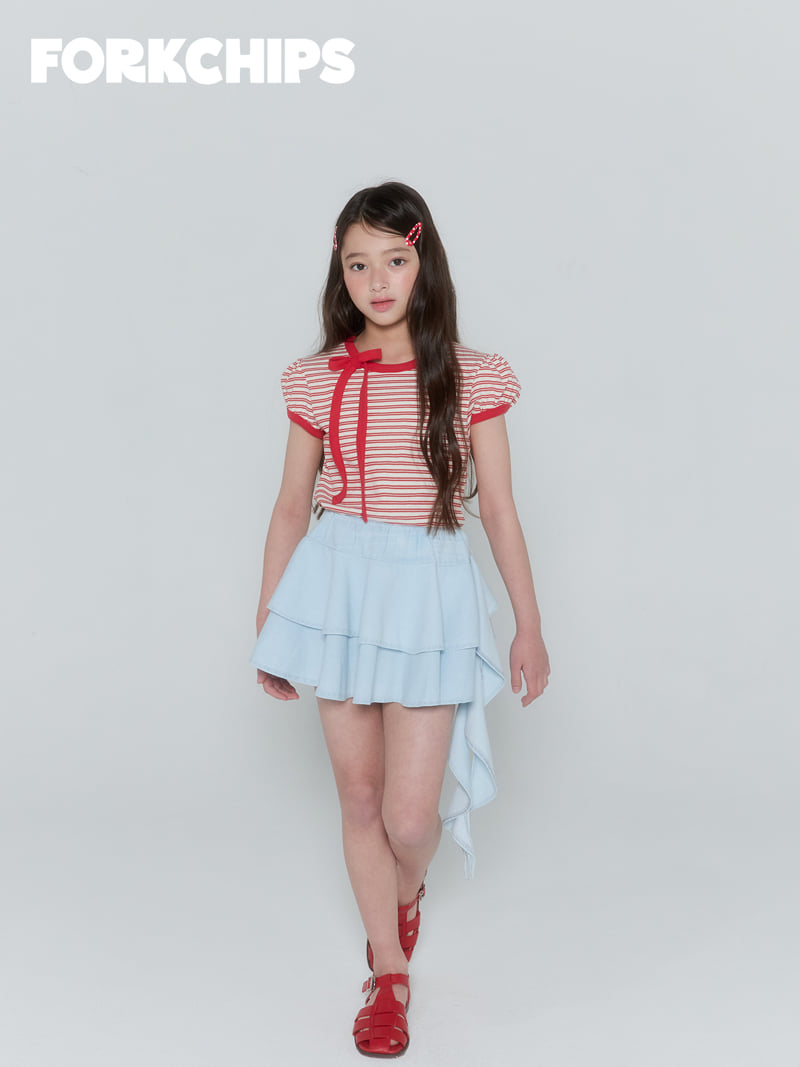 Fork Chips - Korean Children Fashion - #minifashionista - Lucky Tie Tee - 9