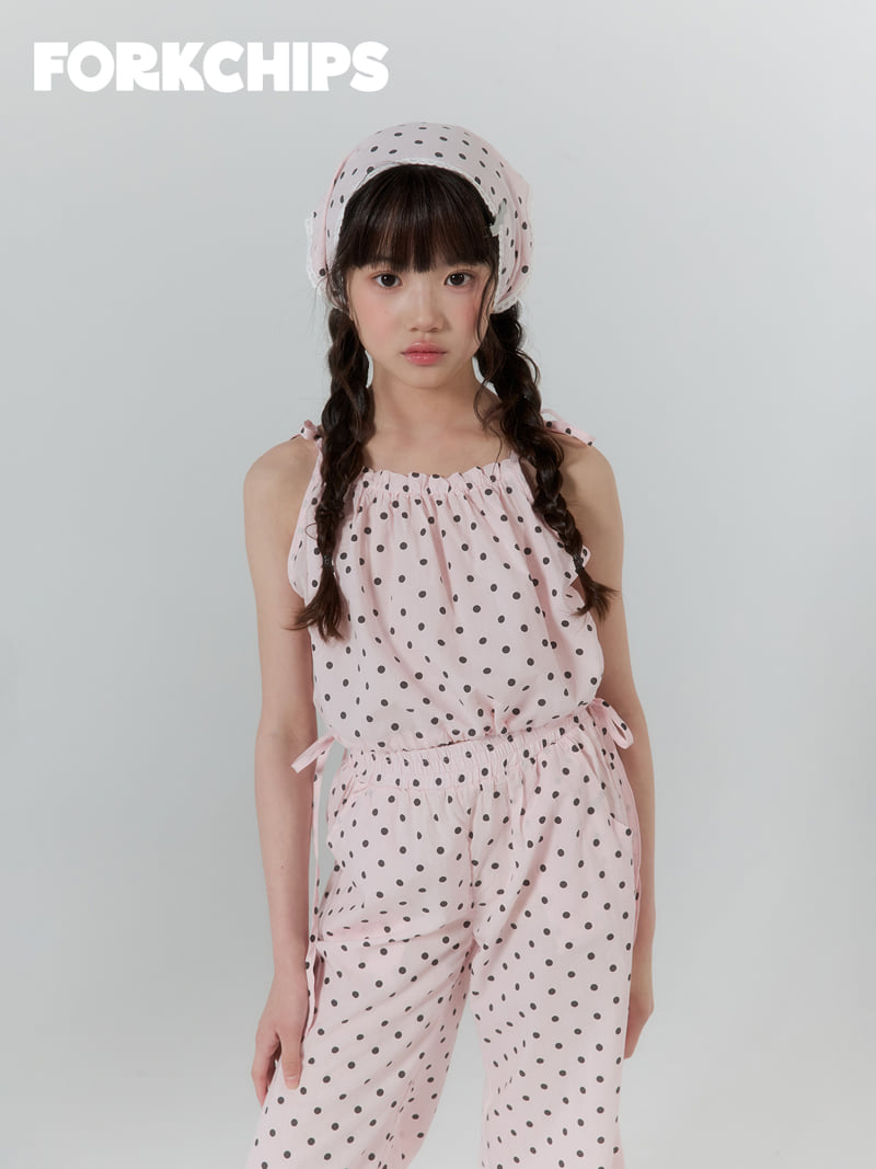 Fork Chips - Korean Children Fashion - #minifashionista - Sugar Dot Headscarf - 6