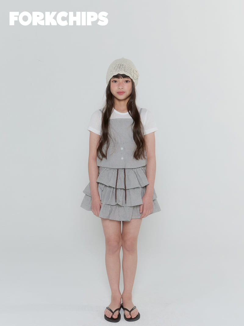 Fork Chips - Korean Children Fashion - #minifashionista - Noir Tiered Skirt - 8
