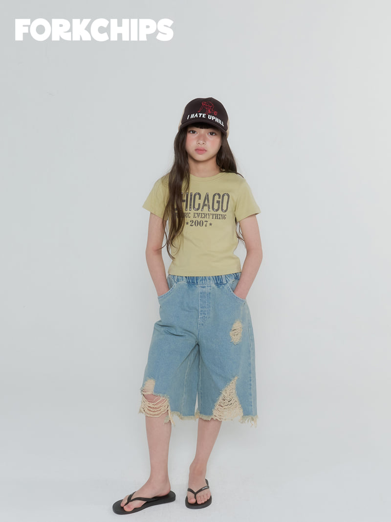 Fork Chips - Korean Children Fashion - #minifashionista - Chicago Tee