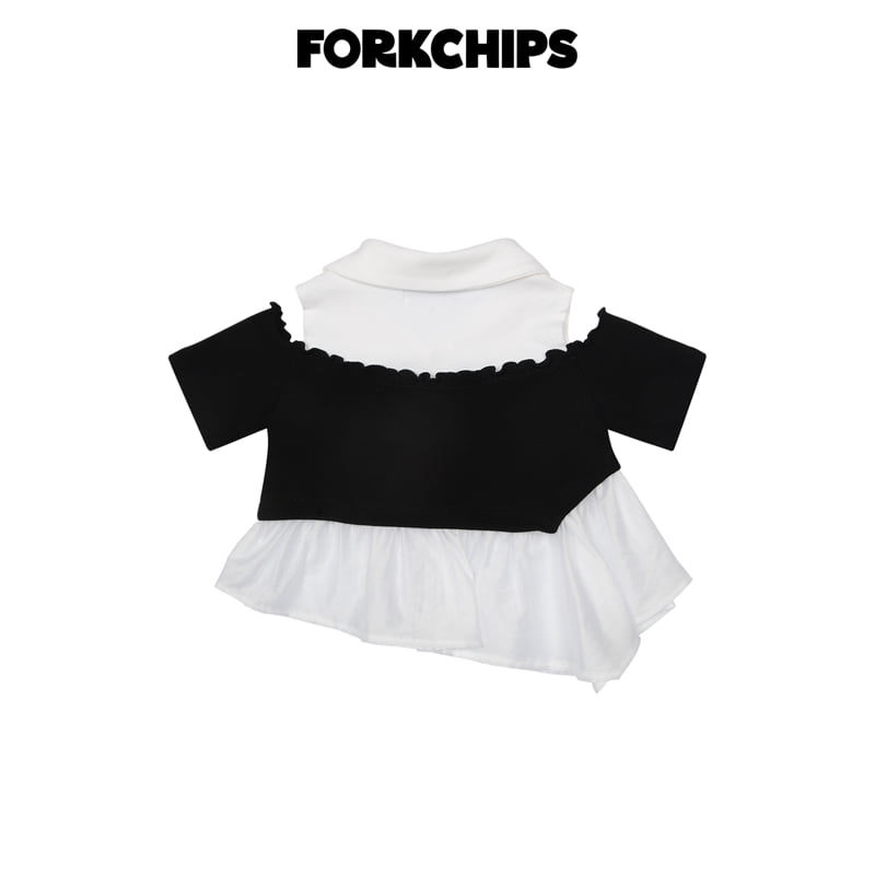 Fork Chips - Korean Children Fashion - #magicofchildhood - Paper Shoulder Tee - 4