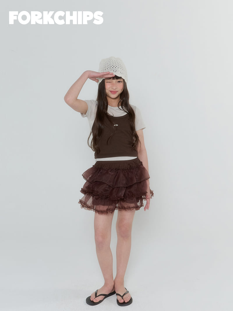 Fork Chips - Korean Children Fashion - #prettylittlegirls - Milly Layered Tee - 12