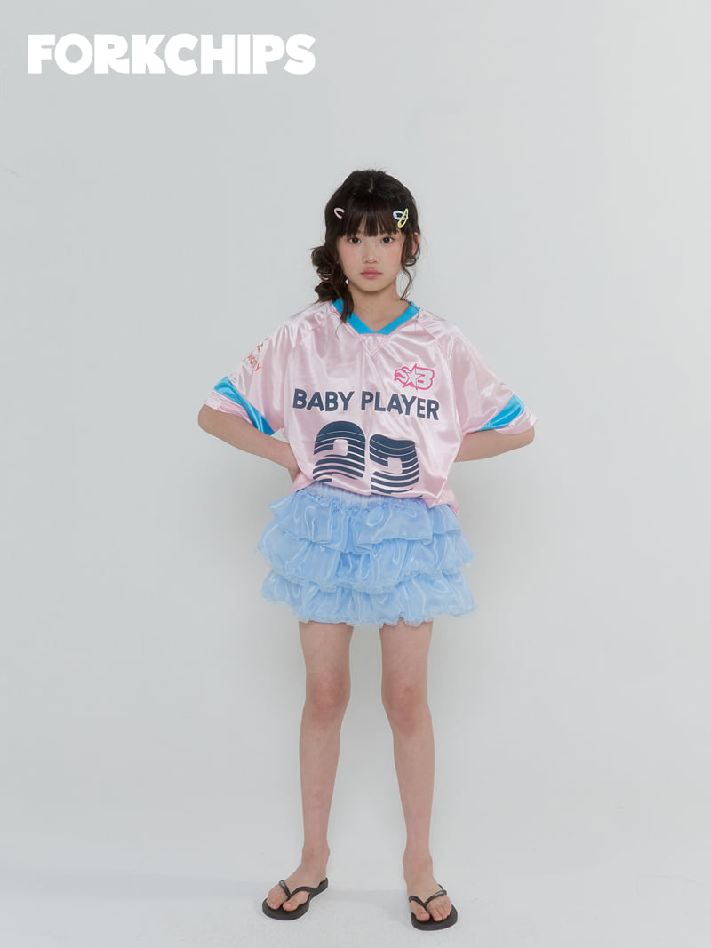 Fork Chips - Korean Children Fashion - #prettylittlegirls - Player Tee - 11