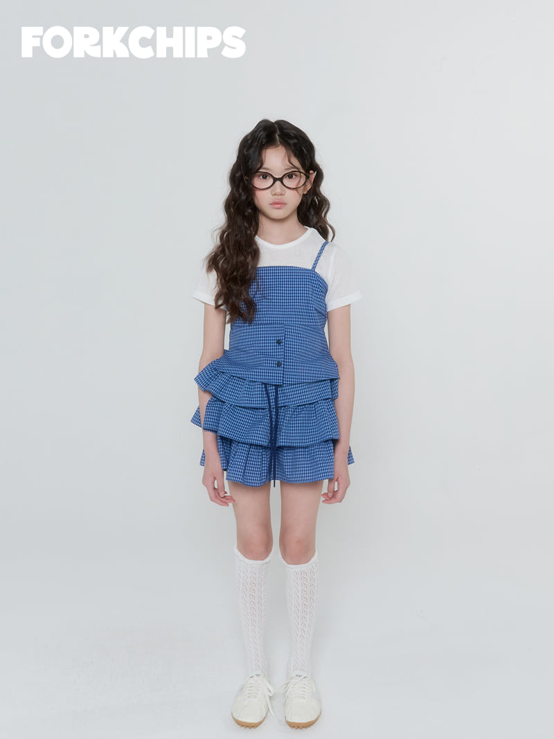 Fork Chips - Korean Children Fashion - #prettylittlegirls - Noir Tiered Skirt - 9