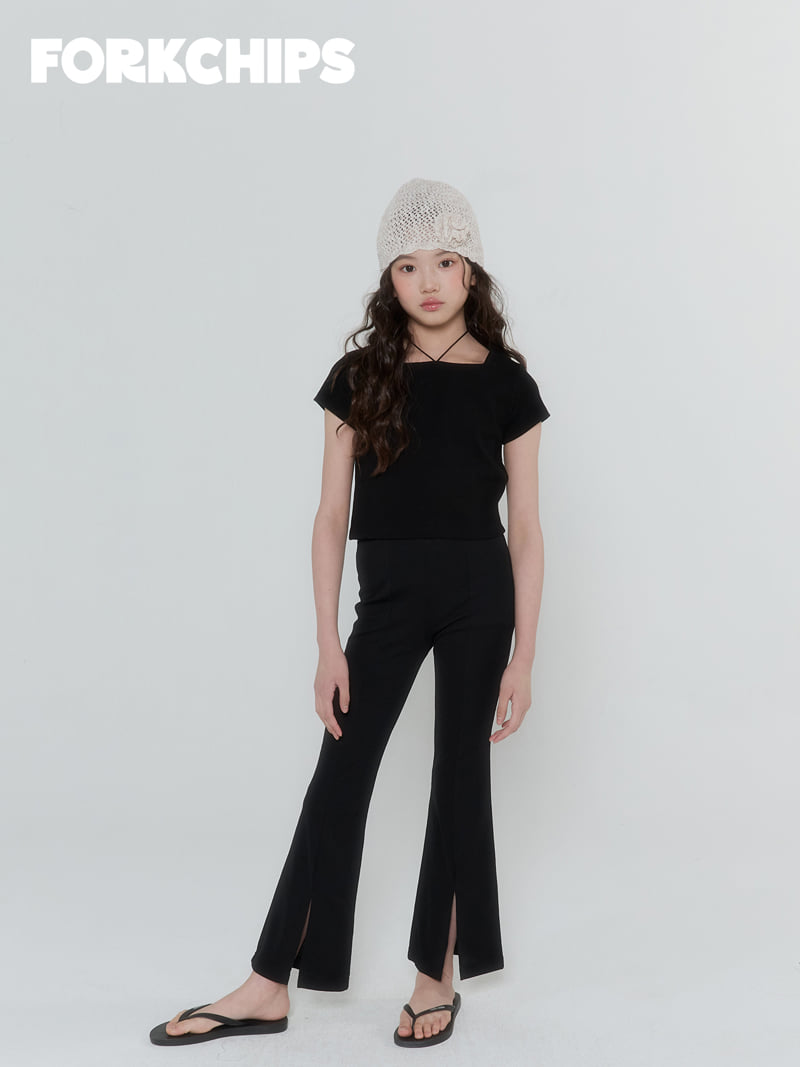Fork Chips - Korean Children Fashion - #prettylittlegirls - Edge Ribbon Tee - 6