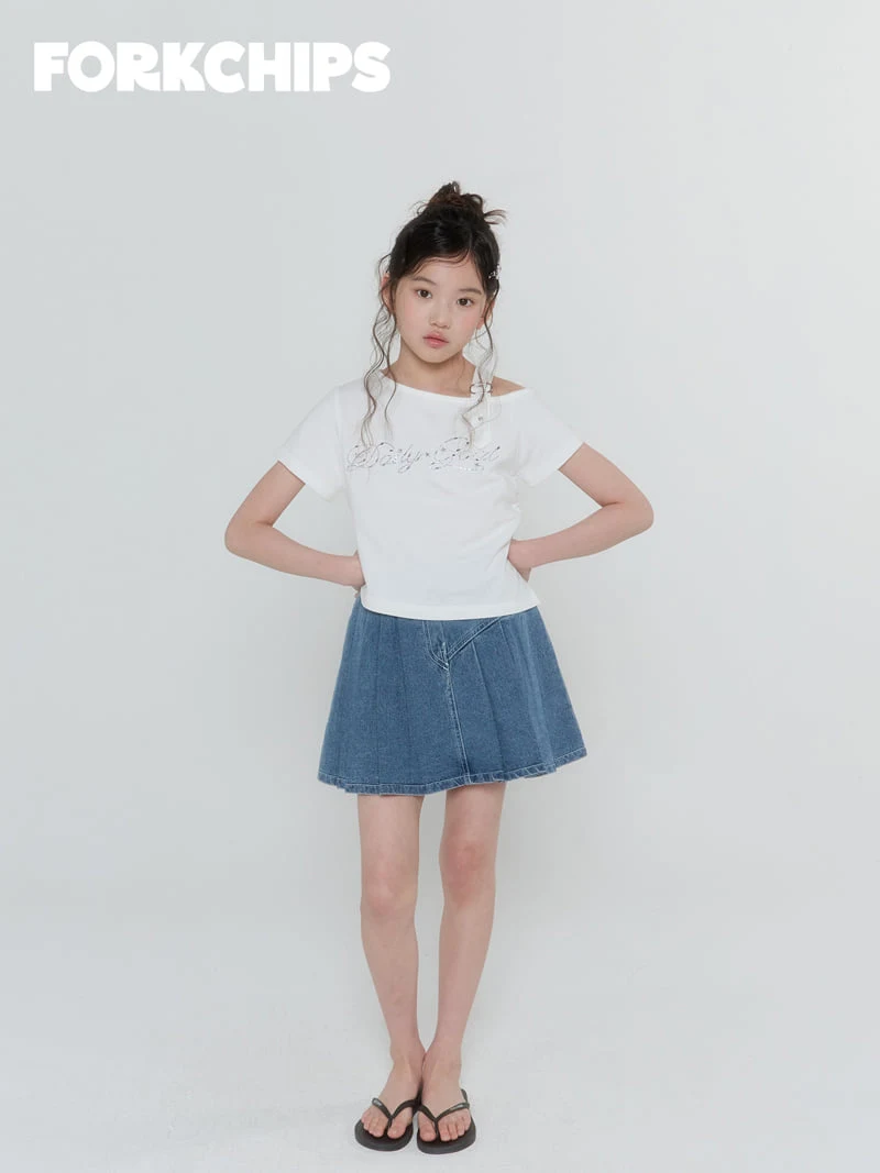 Fork Chips - Korean Children Fashion - #stylishchildhood - Crown Shoulder Tee - 9