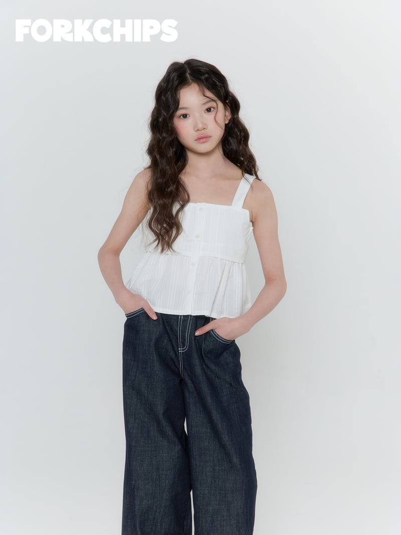 Fork Chips - Korean Children Fashion - #stylishchildhood - Dolce Sleeveless Blouse - 10