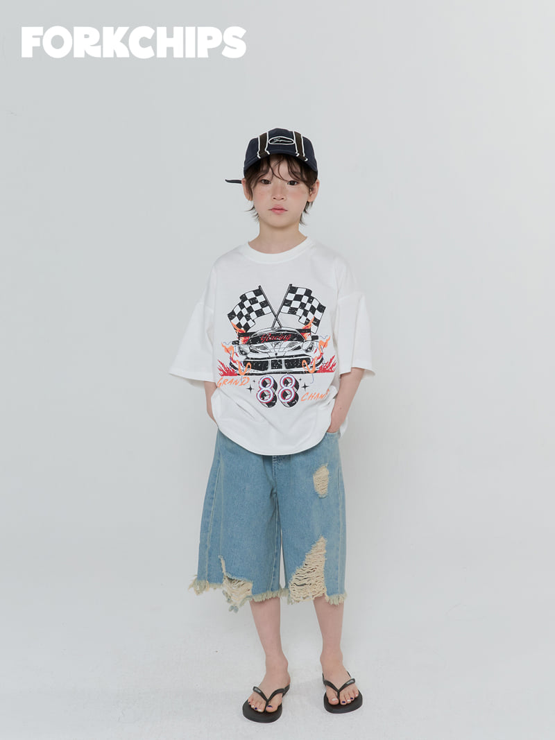 Fork Chips - Korean Children Fashion - #todddlerfashion - Racing Tee - 10