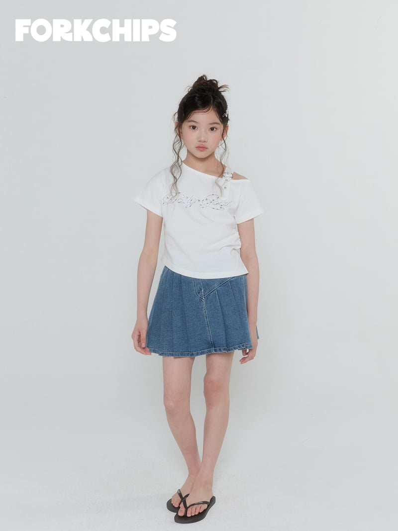 Fork Chips - Korean Children Fashion - #todddlerfashion - Crown Shoulder Tee - 7