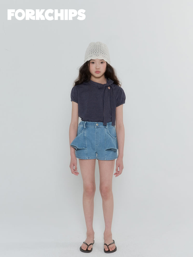Fork Chips - Korean Children Fashion - #todddlerfashion - Bambi Tie Tee - 6