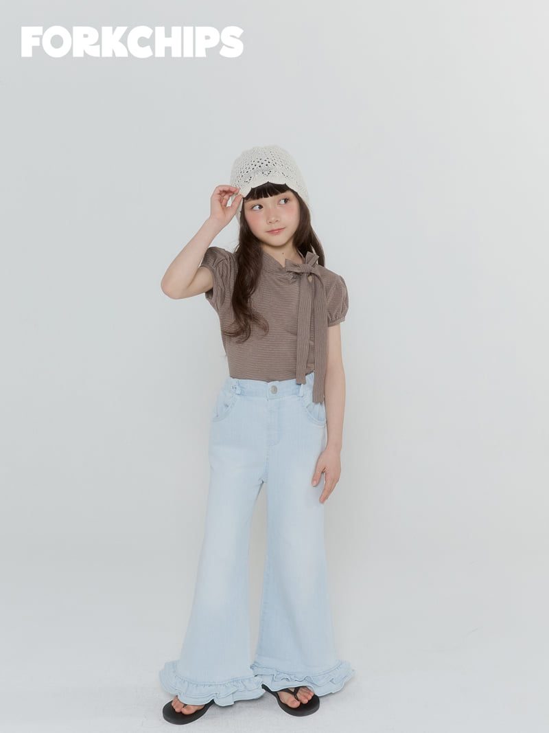 Fork Chips - Korean Children Fashion - #toddlerclothing - Bambi Tie Tee - 7