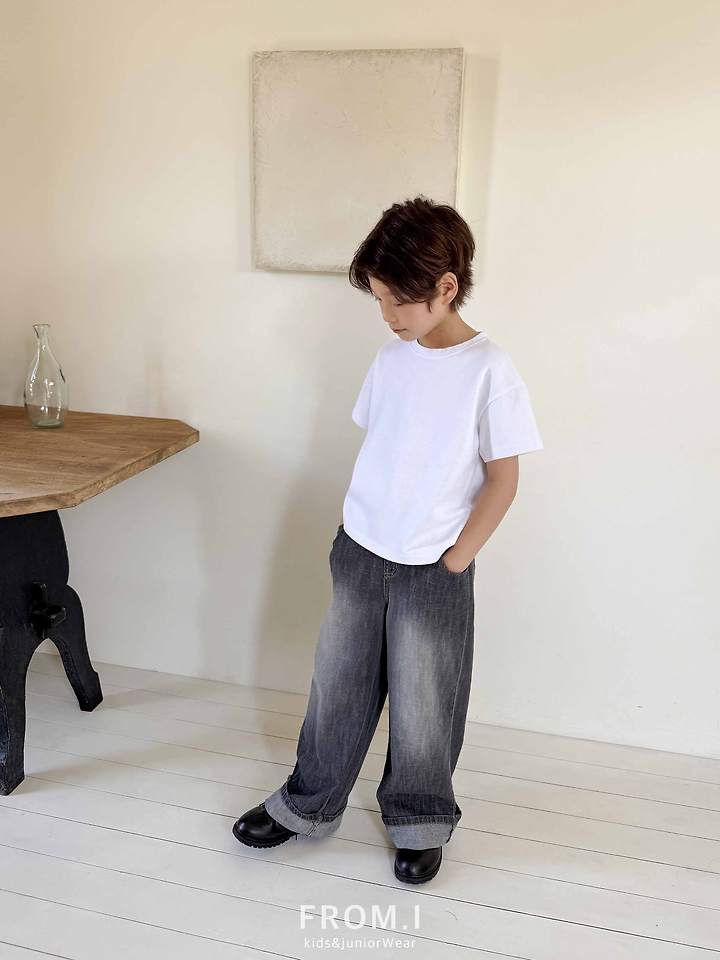From I - Korean Children Fashion - #Kfashion4kids - Semi Crop Tee - 6