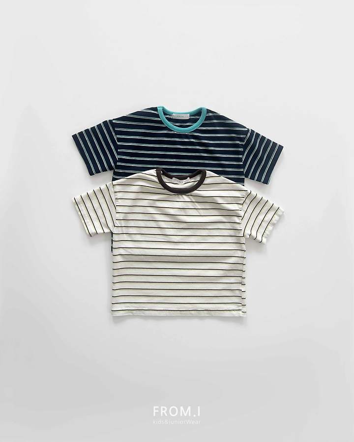 From I - Korean Children Fashion - #Kfashion4kids - Apple Striped Tee