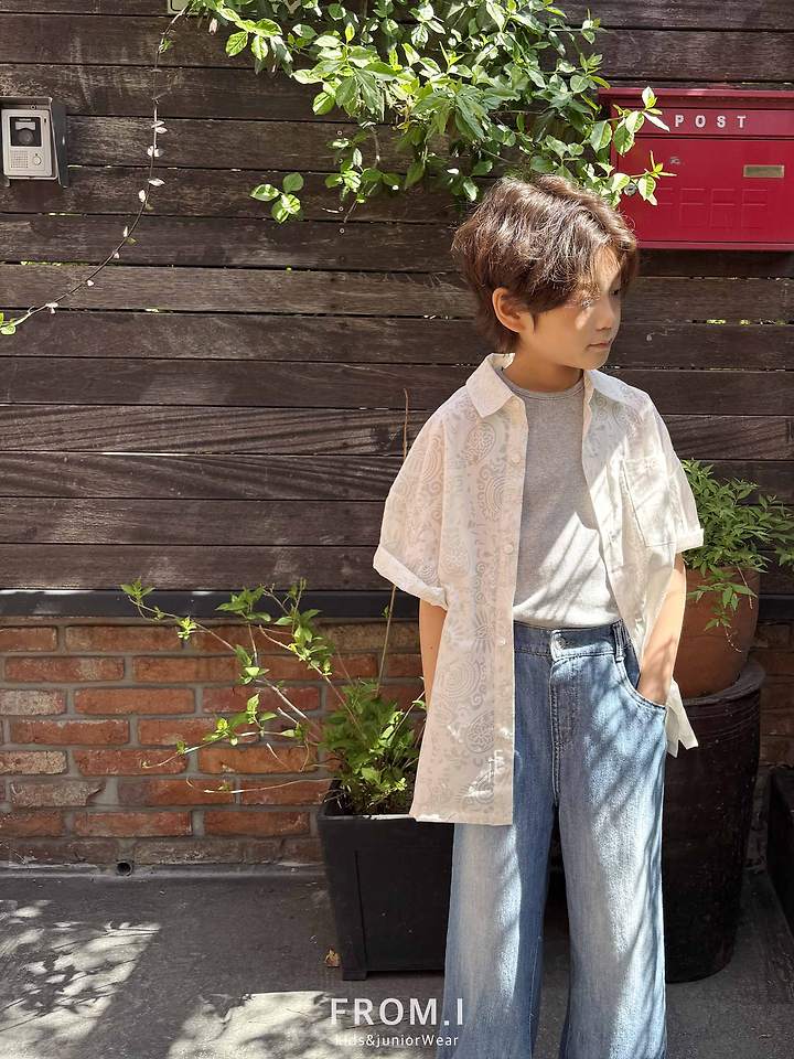 From I - Korean Children Fashion - #Kfashion4kids - Paisley Burnout Shirt - 11