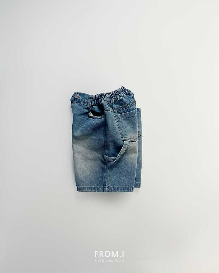 From I - Korean Children Fashion - #childofig - Carpenter Half Denim Pants - 9