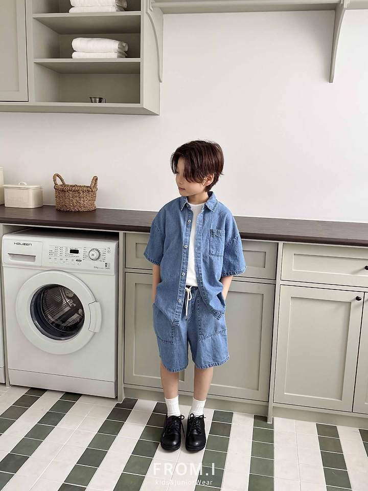 From I - Korean Children Fashion - #childofig - Over Denim Shirt - 7