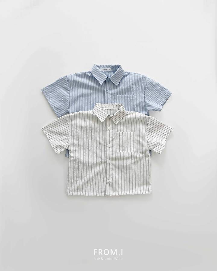 From I - Korean Children Fashion - #designkidswear - Seersucker Shirt