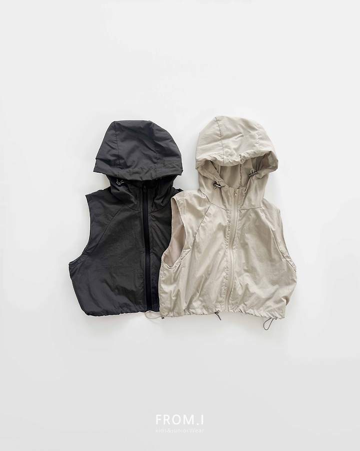 From I - Korean Children Fashion - #designkidswear - Nylon Hood Vest Jacket