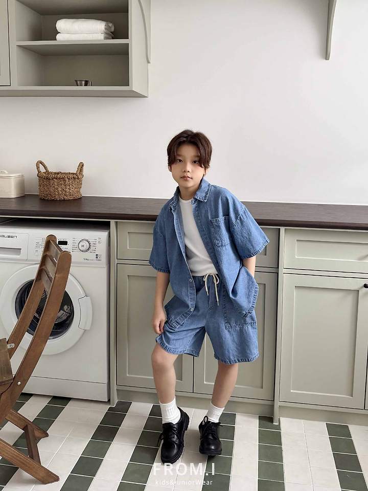 From I - Korean Children Fashion - #discoveringself - Fatigue Denim Pants - 11