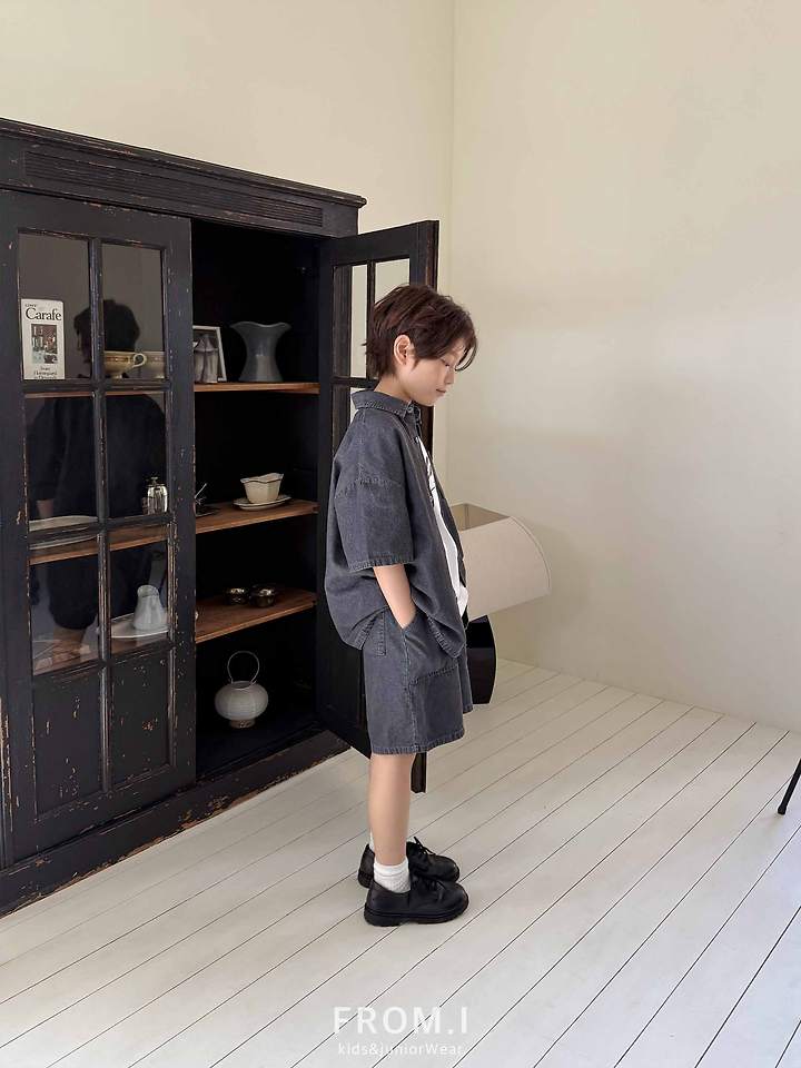 From I - Korean Children Fashion - #fashionkids - Over Denim Shirt - 12