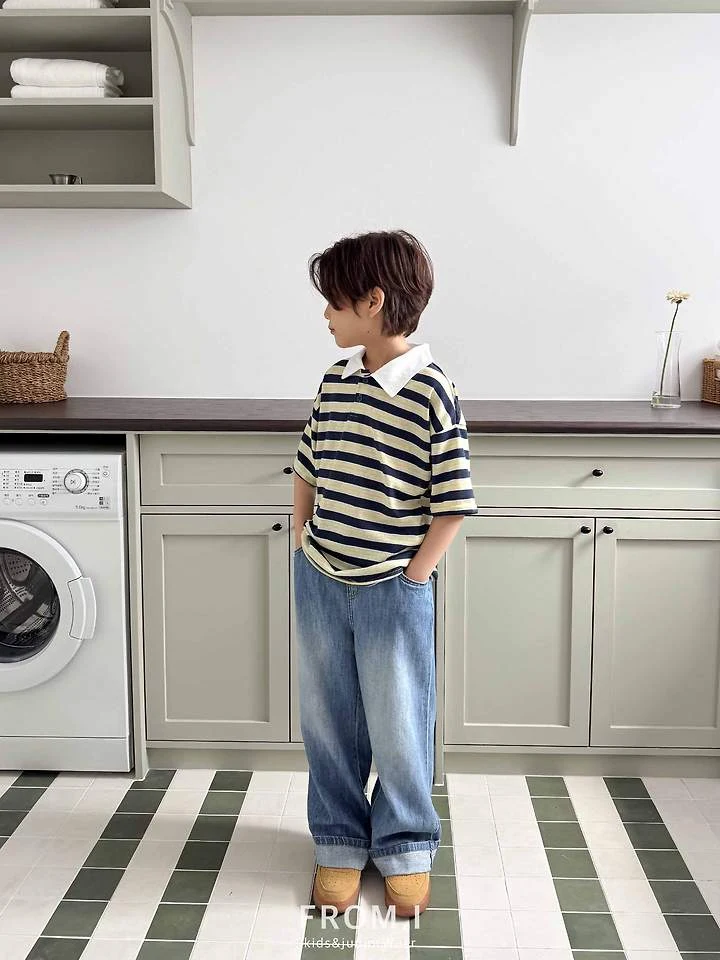 From I - Korean Children Fashion - #fashionkids - Neo Collar Short Sleeve Tee - 5