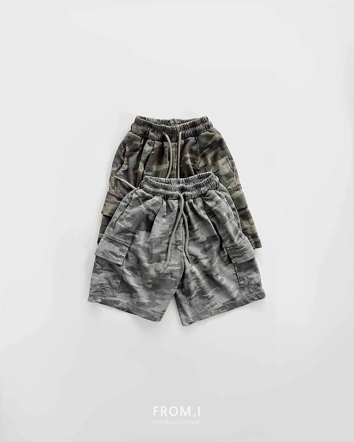 From I - Korean Children Fashion - #fashionkids - Camo Half Pants