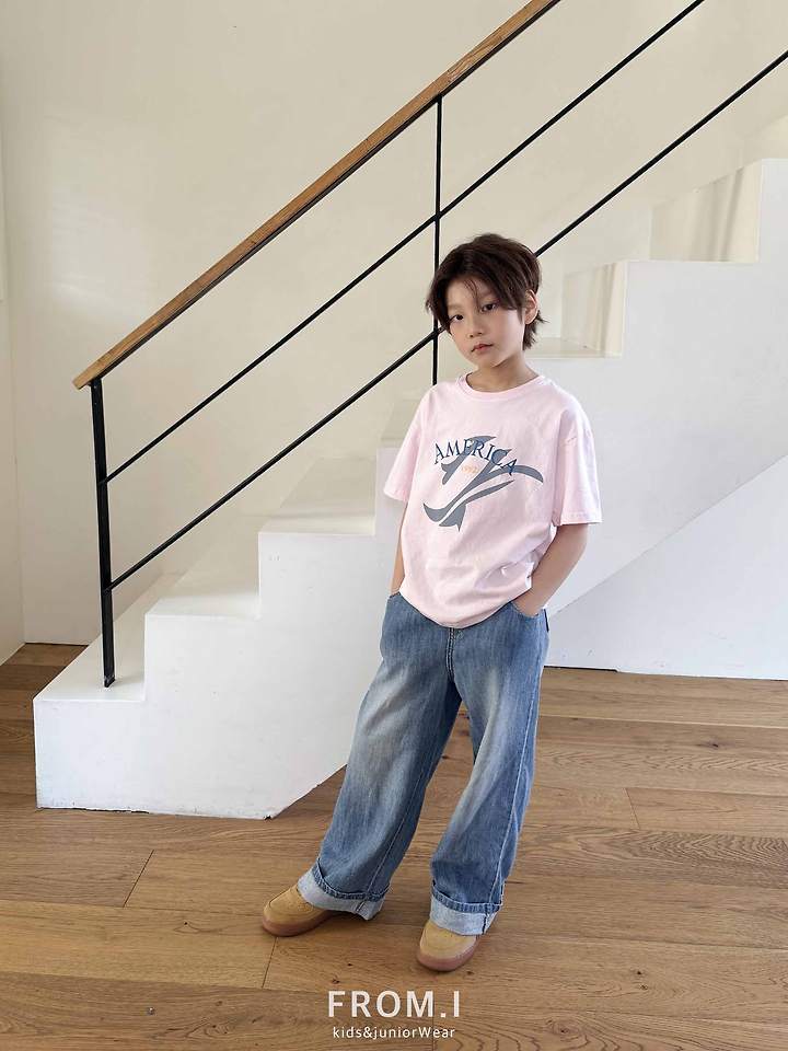 From I - Korean Children Fashion - #kidsshorts - America Tee - 6