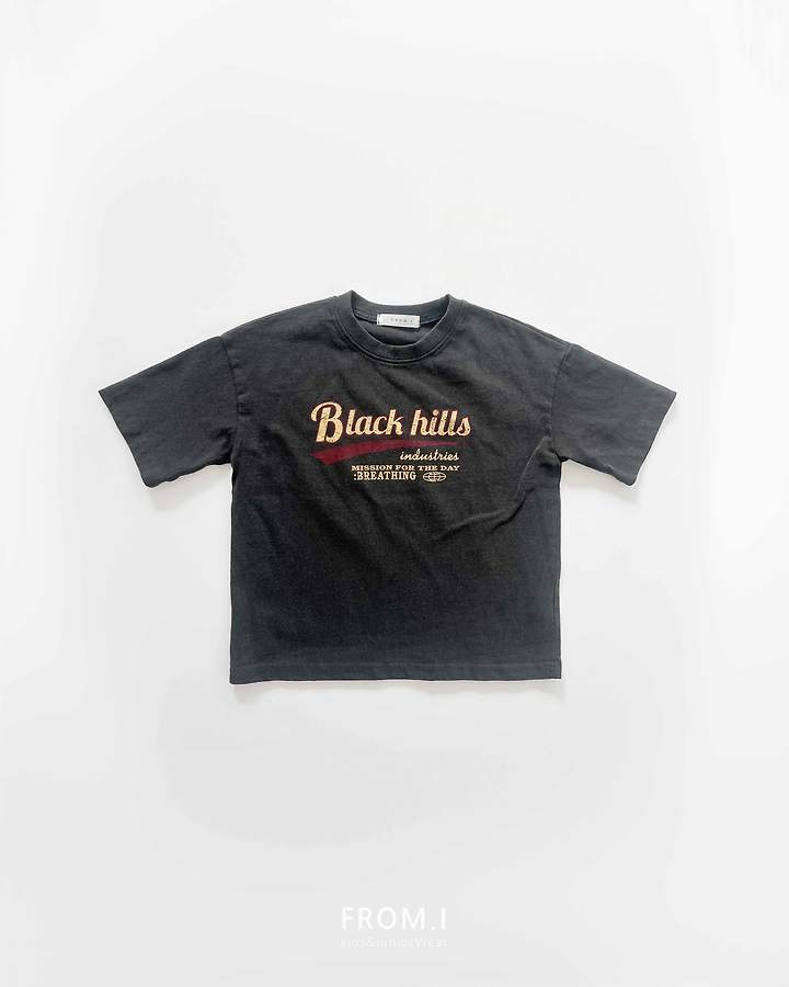 From I - Korean Children Fashion - #kidsshorts - Black Hill Tee - 3