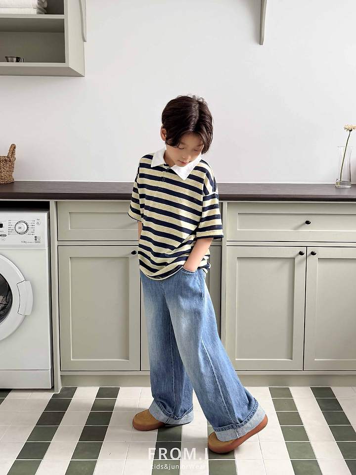 From I - Korean Children Fashion - #kidsshorts - Neo Collar Short Sleeve Tee - 6