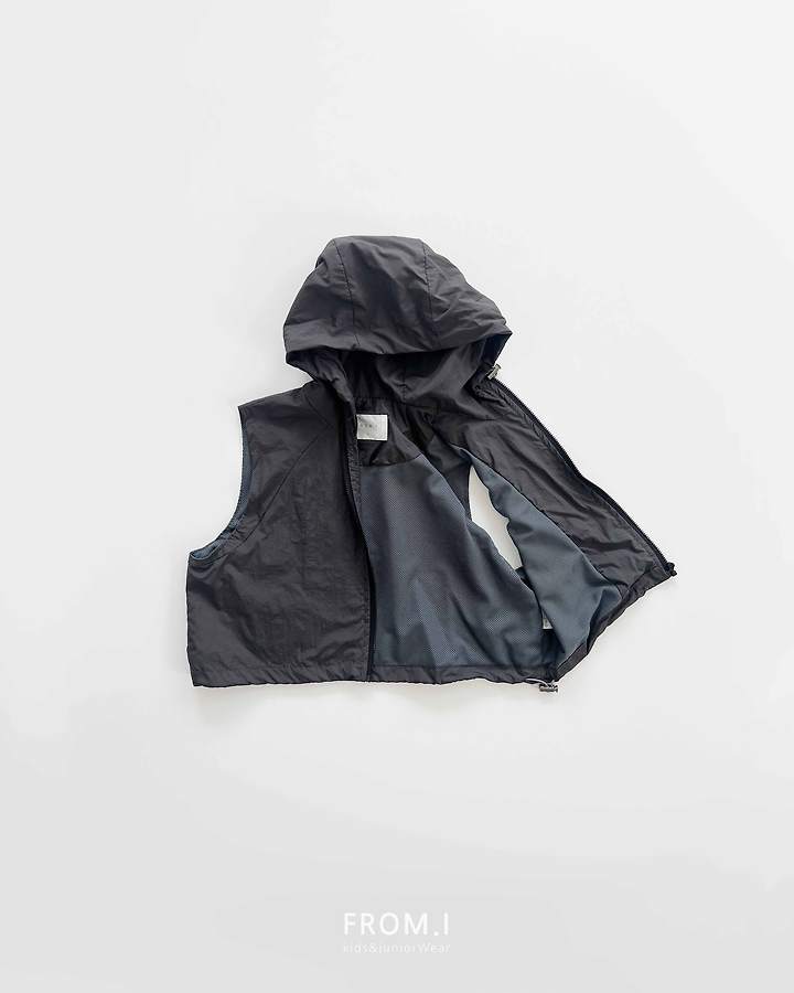 From I - Korean Children Fashion - #fashionkids - Nylon Hood Vest Jacket - 4