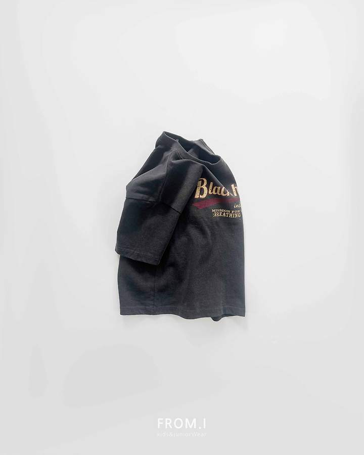From I - Korean Children Fashion - #kidsshorts - Black Hill Tee - 4