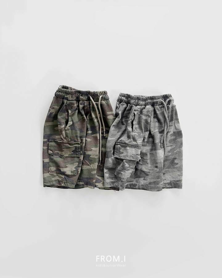 From I - Korean Children Fashion - #kidsstore - Camo Half Pants - 3