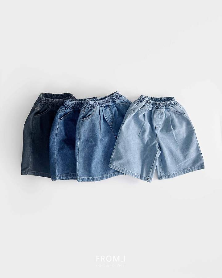 From I - Korean Children Fashion - #kidzfashiontrend - Denim Bermuda Pants