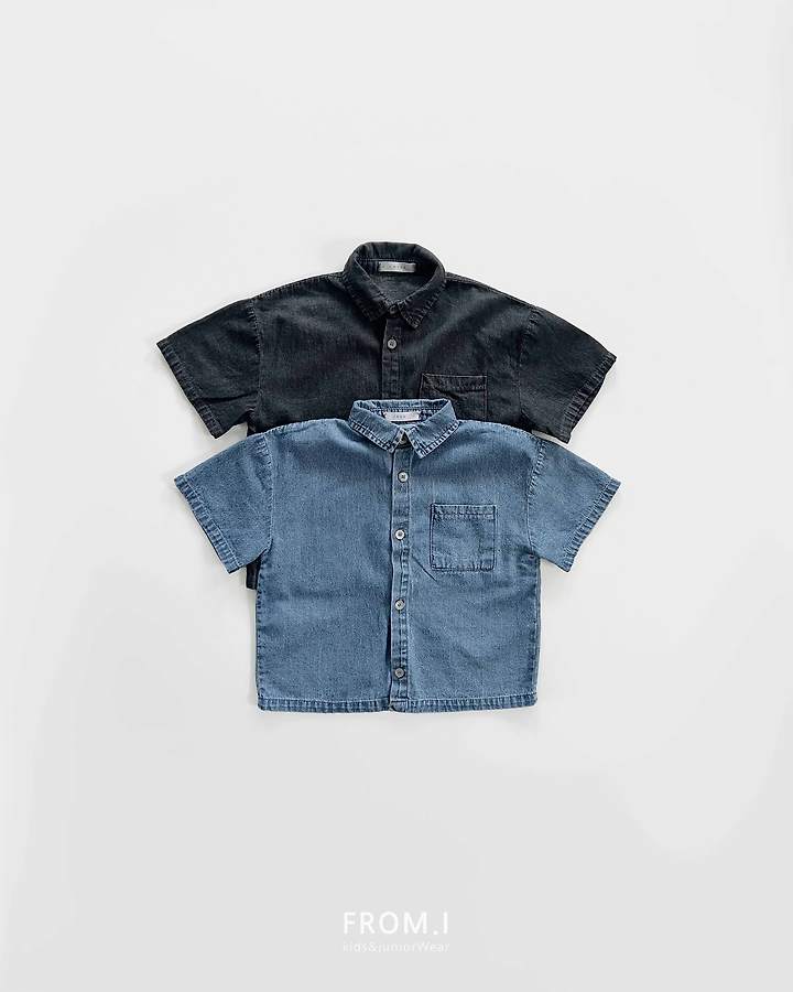 From I - Korean Children Fashion - #kidzfashiontrend - Over Denim Shirt