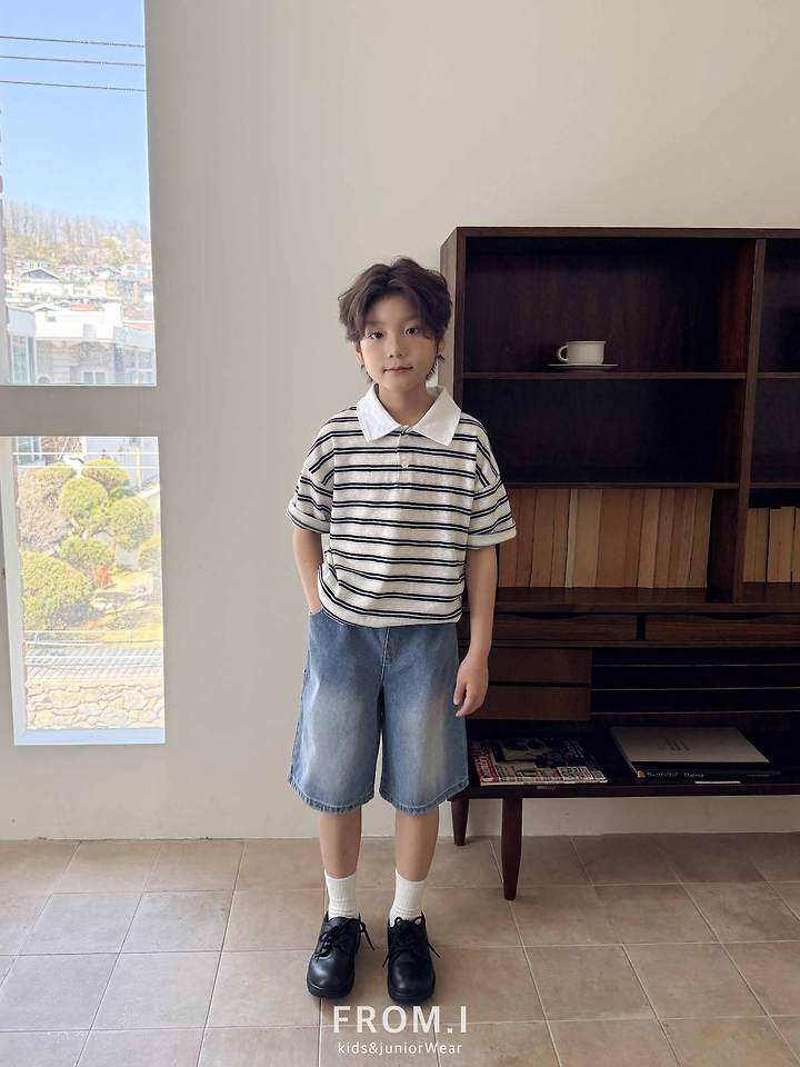 From I - Korean Children Fashion - #kidzfashiontrend - Neo Collar Short Sleeve Tee - 8
